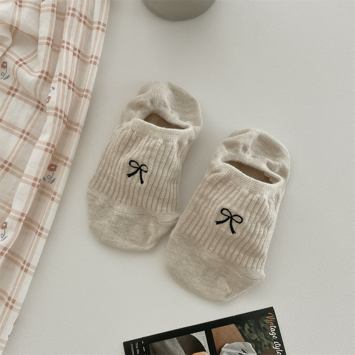Non-Slip Cotton No-Show Socks for Women | Invisible Low Cut