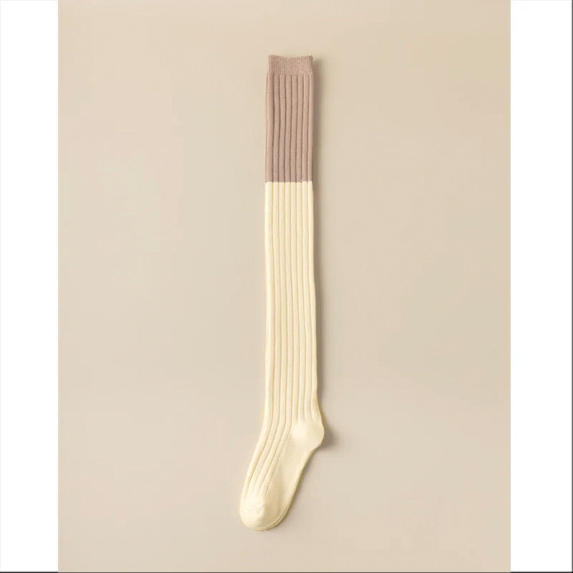 Color Block Striped Over-the-Knee Thigh High Socks For Women