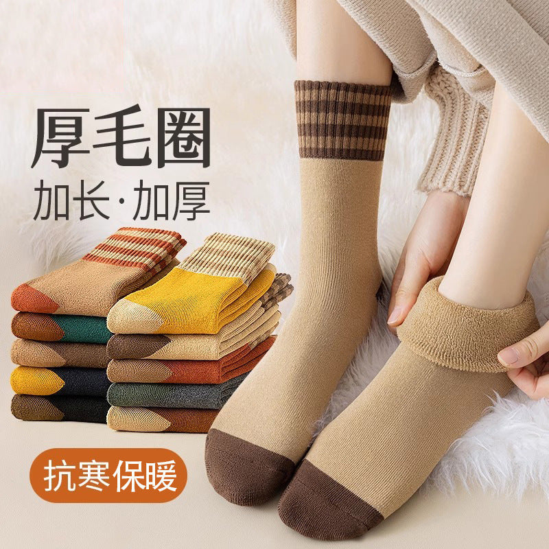Thermal Fleece Lined Crew Socks for Women | Thick Winter Warm Socks