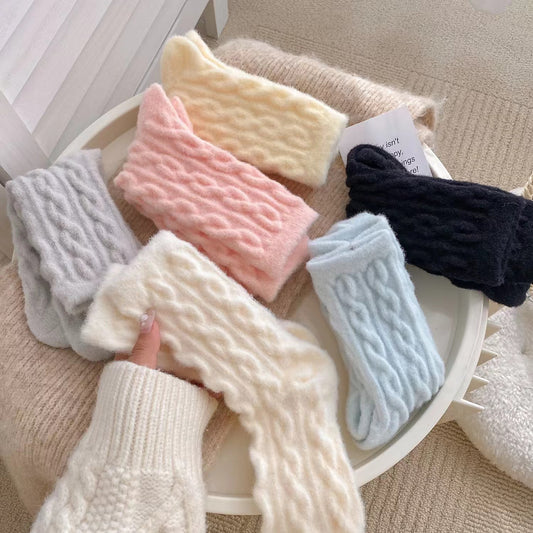 Cozy Fuzzy Crew Socks for Women | Warm Thick Winter Lounge