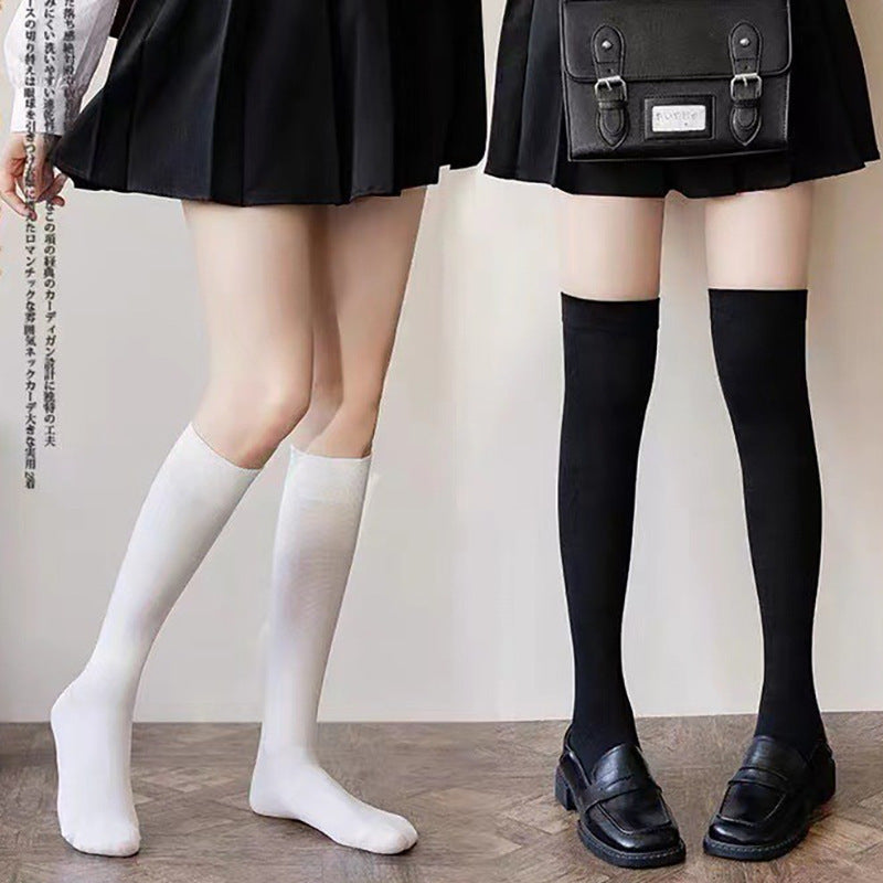 Women's Solid Long Socks | Calf & Over-the-Knee JK Socks