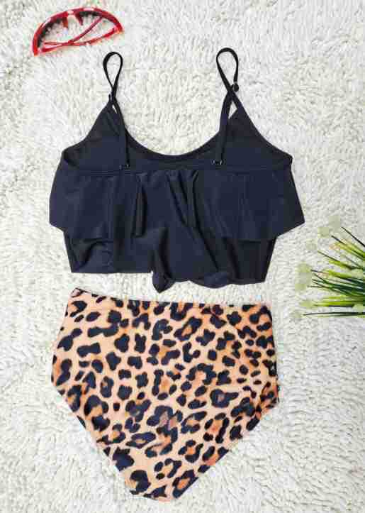 Ruffled High Waisted Bikini Set | Floral Women's Beach Swimwear