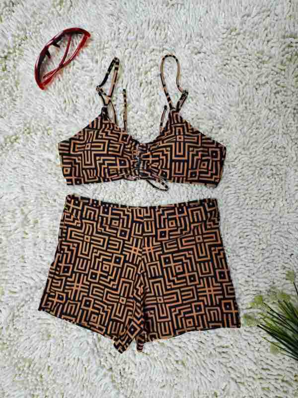 Geometric Print Sexy 3-Piece Bikini Set | Women's Resort Swimwear