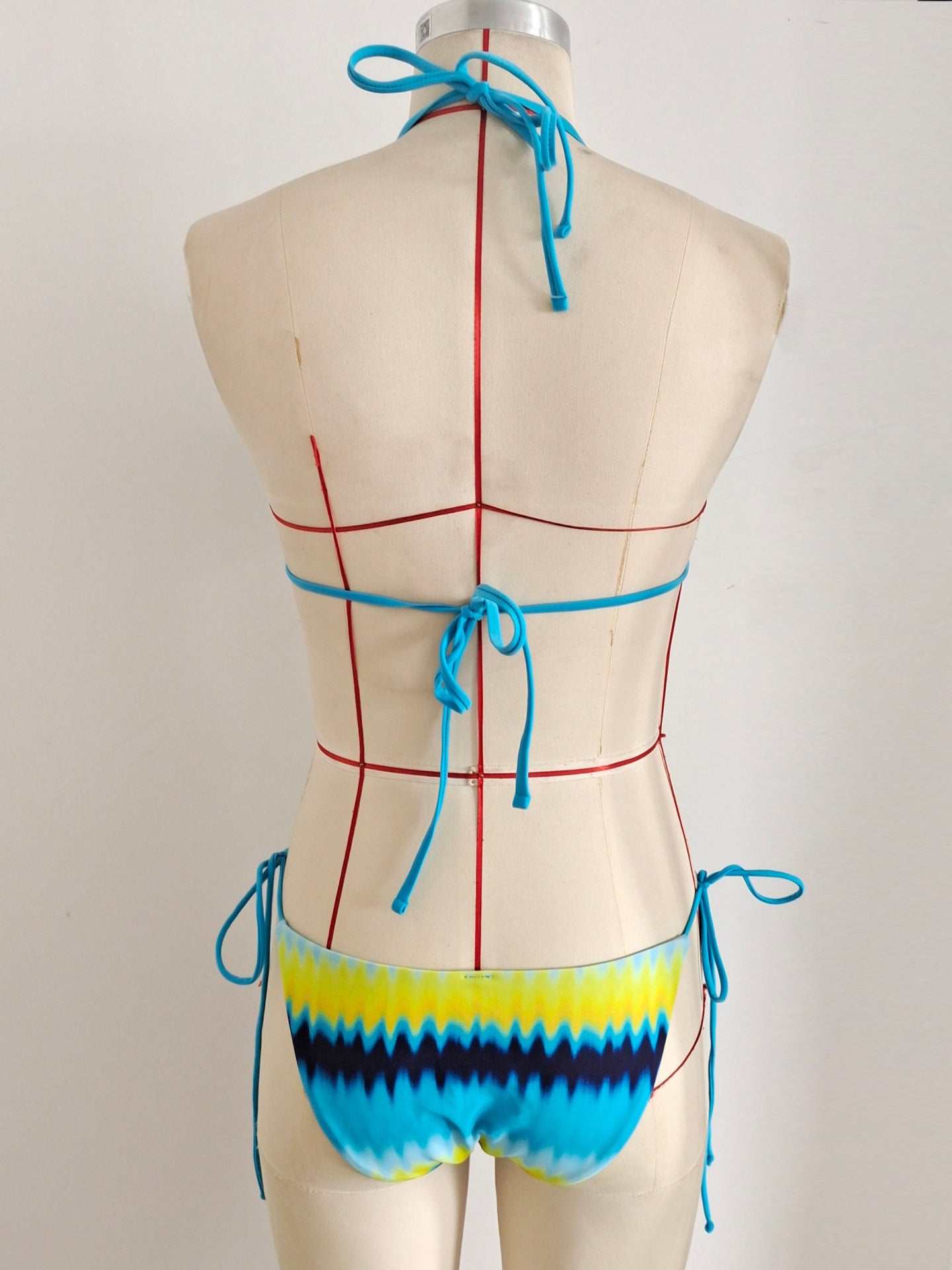 Gradient Halter Tie-Side Bikini Set | Sexy Women's Beach Swimwear