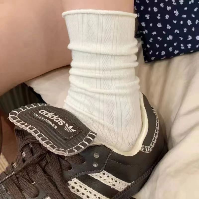 Thin Slouch Crew Socks for Women | Breathable Casual Cotton Socks