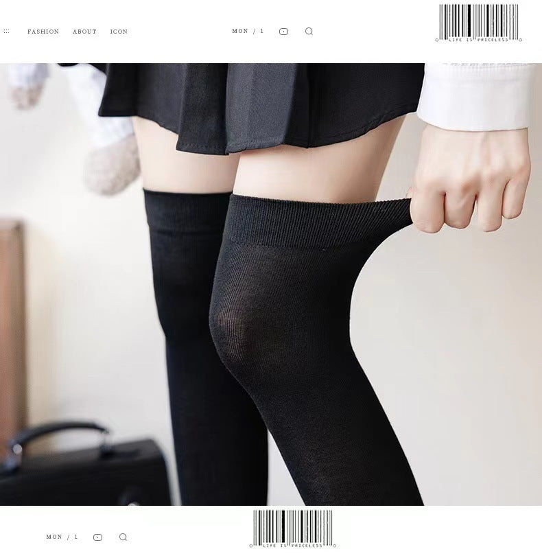 Women's Solid Long Socks | Calf & Over-the-Knee JK Socks