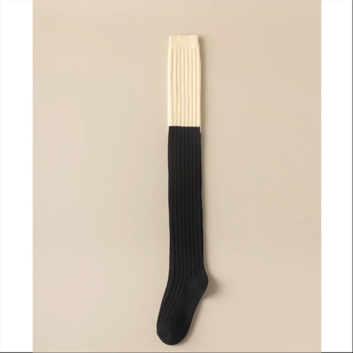 Color Block Striped Over-the-Knee Thigh High Socks For Women