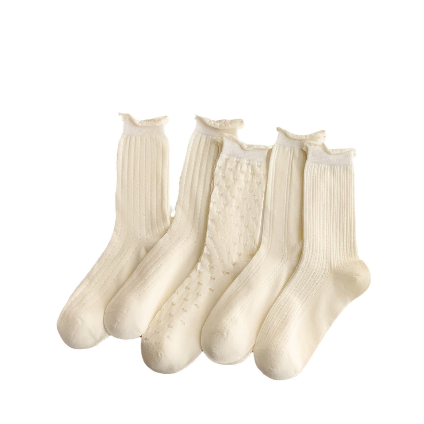 Sheer Cotton Crew Socks | Thin Summer Mid-Calf for Women