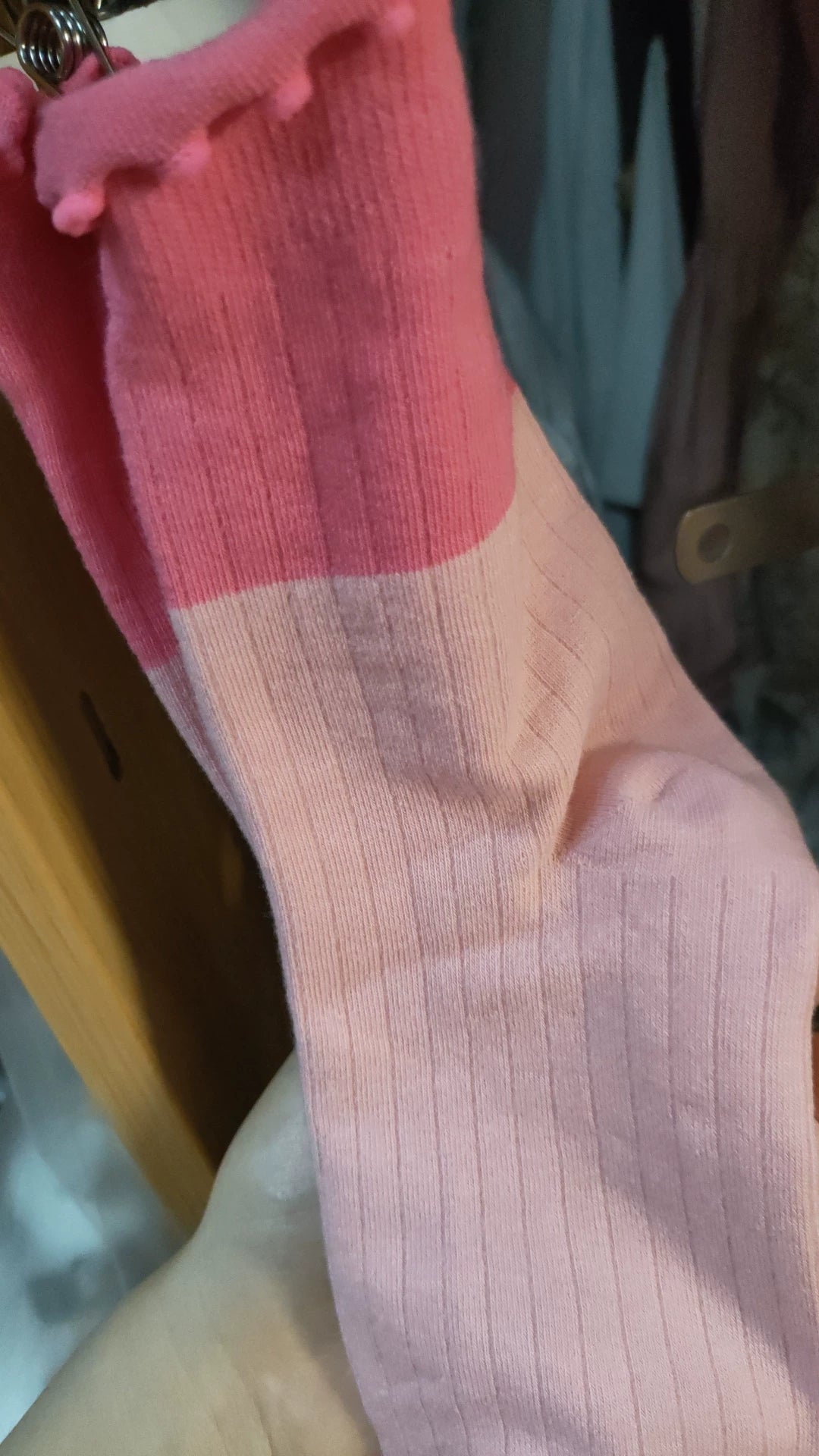 Cute Colorblock Ruffled Cotton Crew Socks for Women