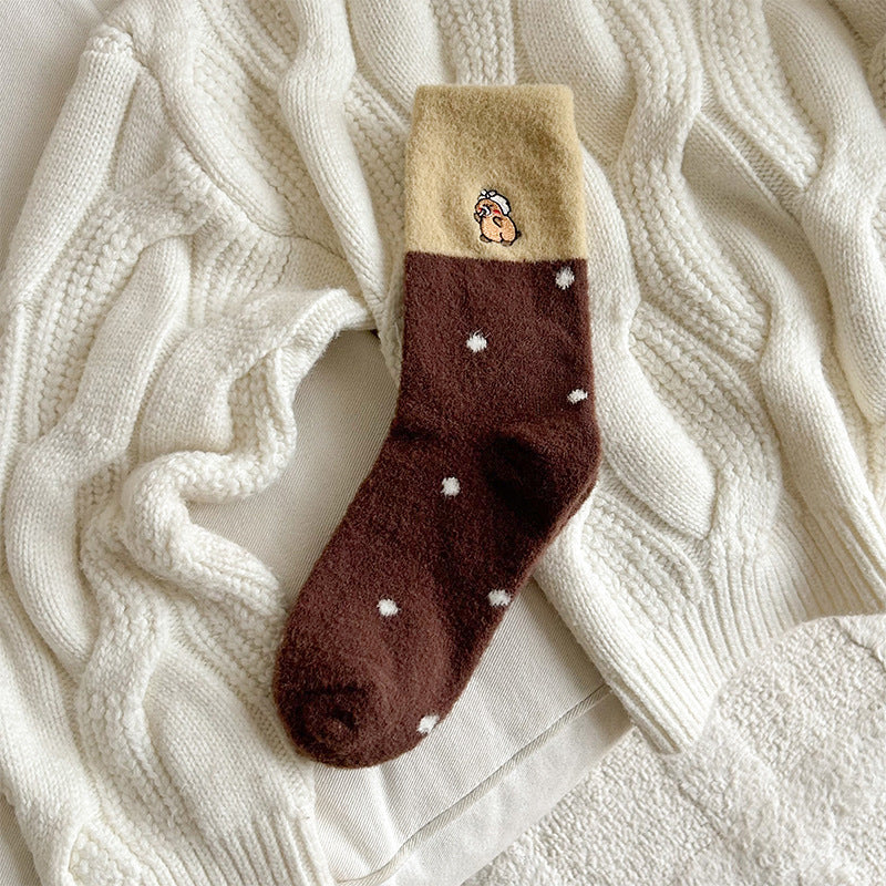 Cute Cozy Fuzzy Crew Socks | Warm Winter Socks for Women