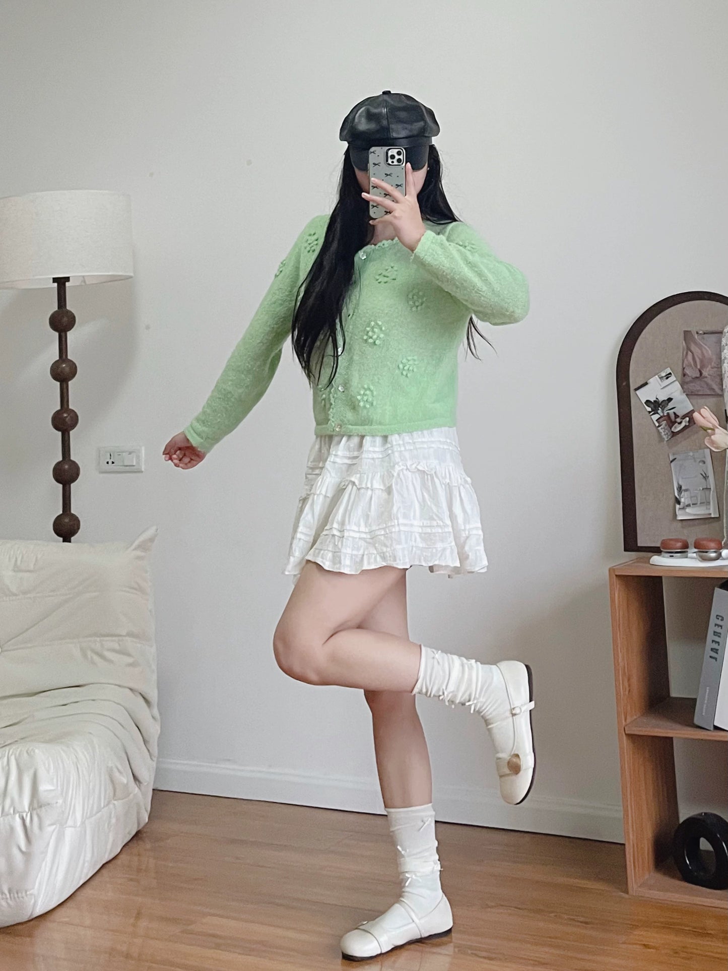 Bow Accent Slouch Socks | Thin Summer Calf Socks for Women