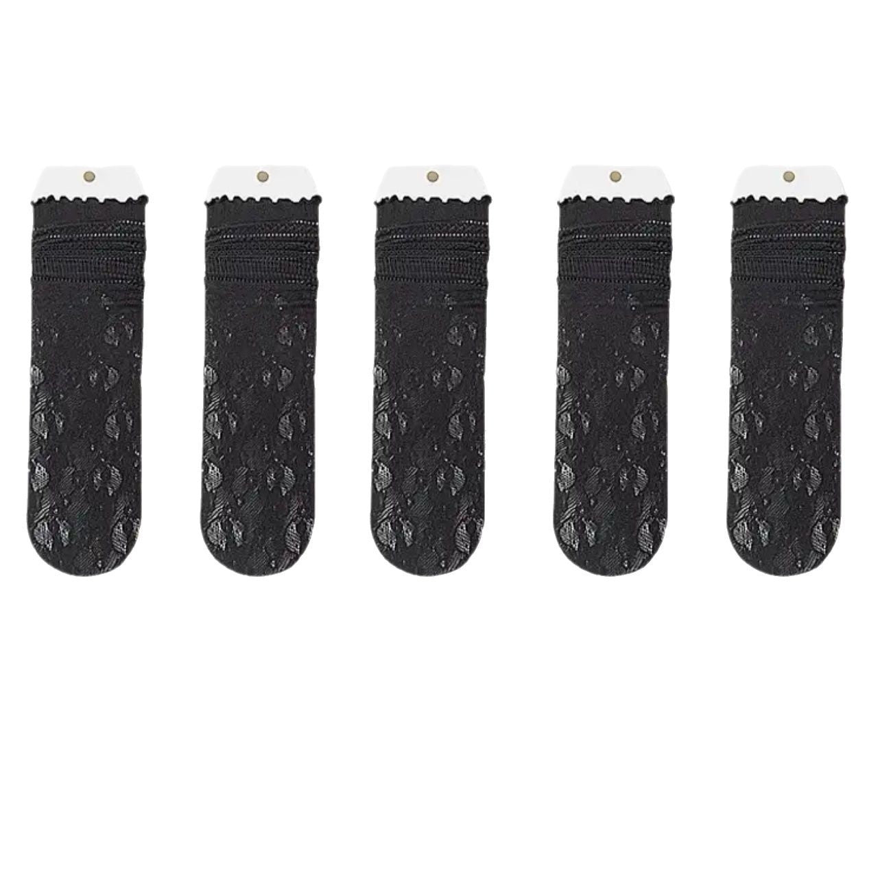 Lace Ruffle Slouch Crew Socks for Women | Breathable Summer Socks