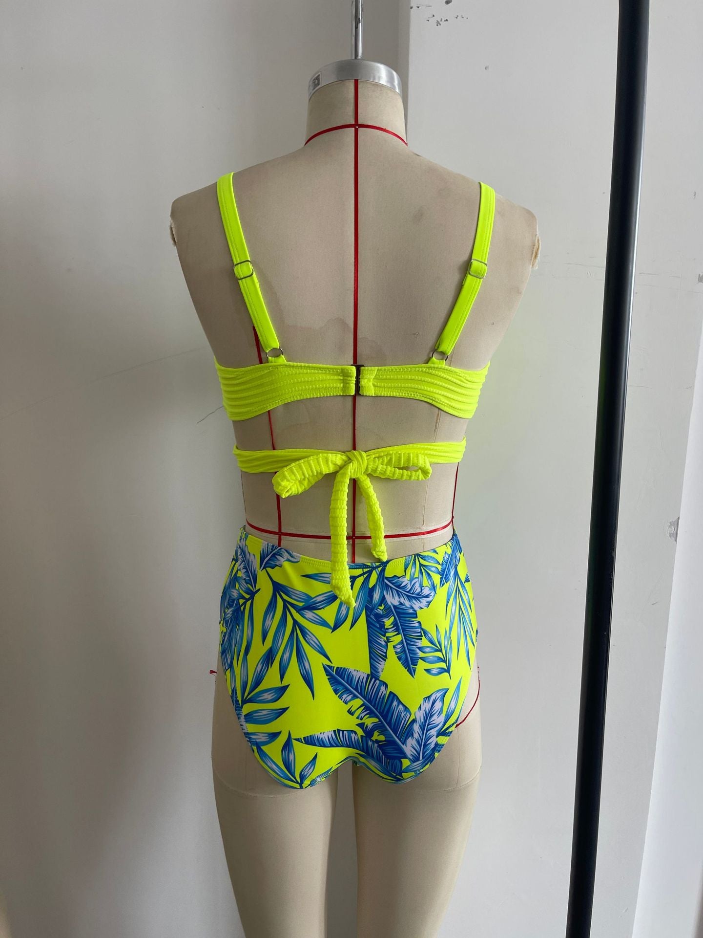 Cross Wrap High Waist Bikini Set | Women's Tropical Beach Swimwear