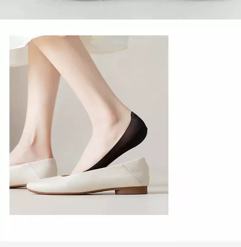 No Show Socks for Women | Non Slip Invisible Low Cut Cotton Socks