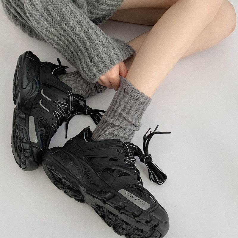Solid Chunky Slouch Crew Socks | Cozy Casual Socks for Women