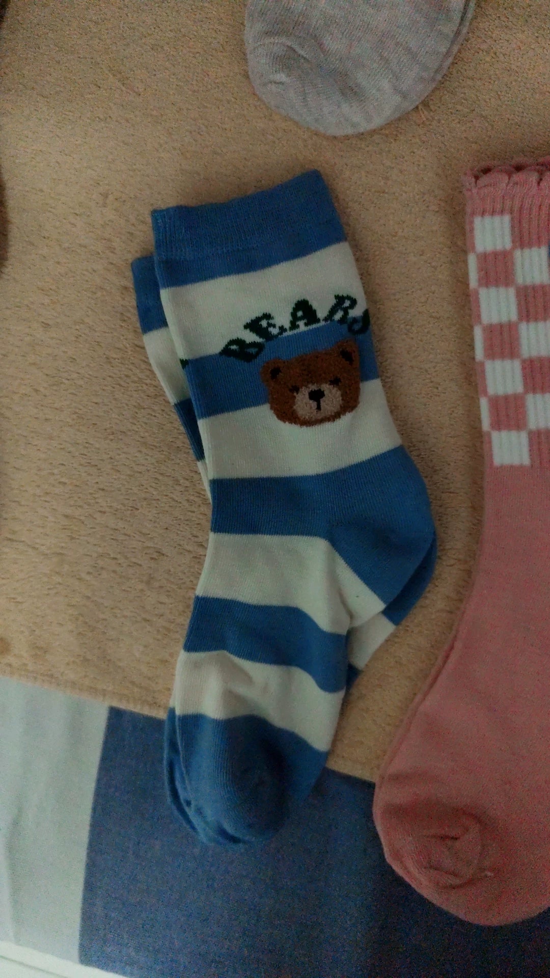 Cute Bear Print Women's Crew Socks | Casual Cotton Novelty Socks