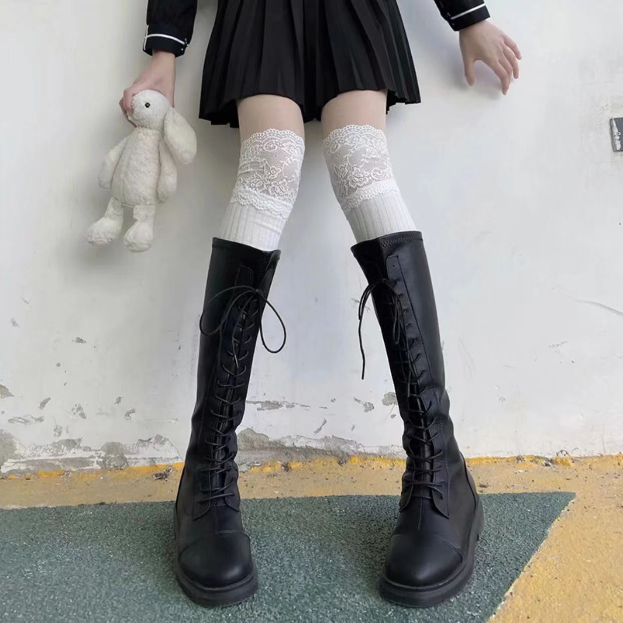 Women's Lace Thigh High Socks | Over The Knee Fashion Socks
