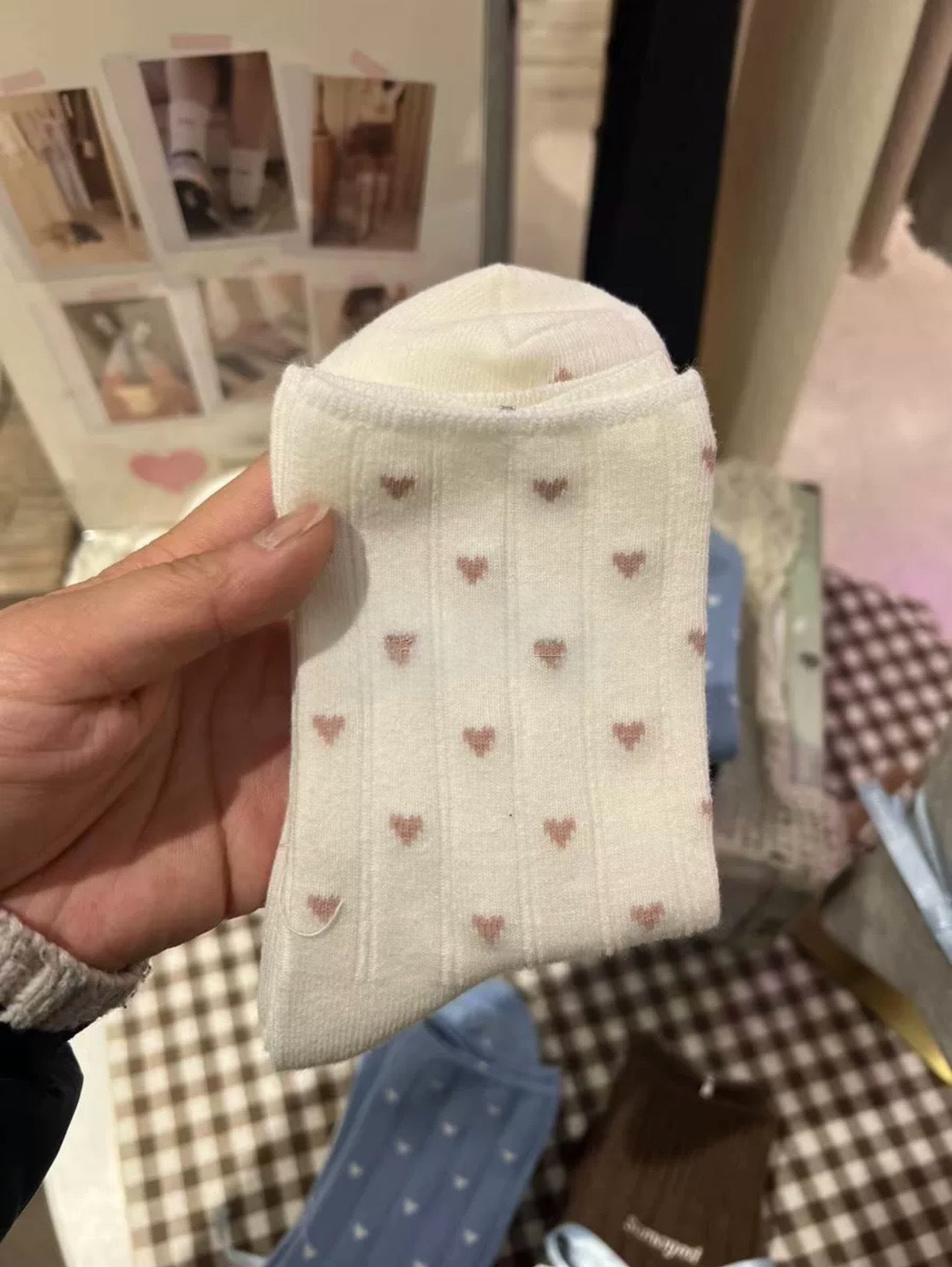 Cute Heart Print Ankle Socks for Women | Soft Cotton Everyday Socks