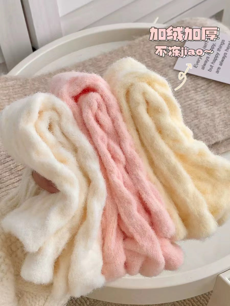 Cozy Fuzzy Crew Socks for Women | Warm Thick Winter Lounge