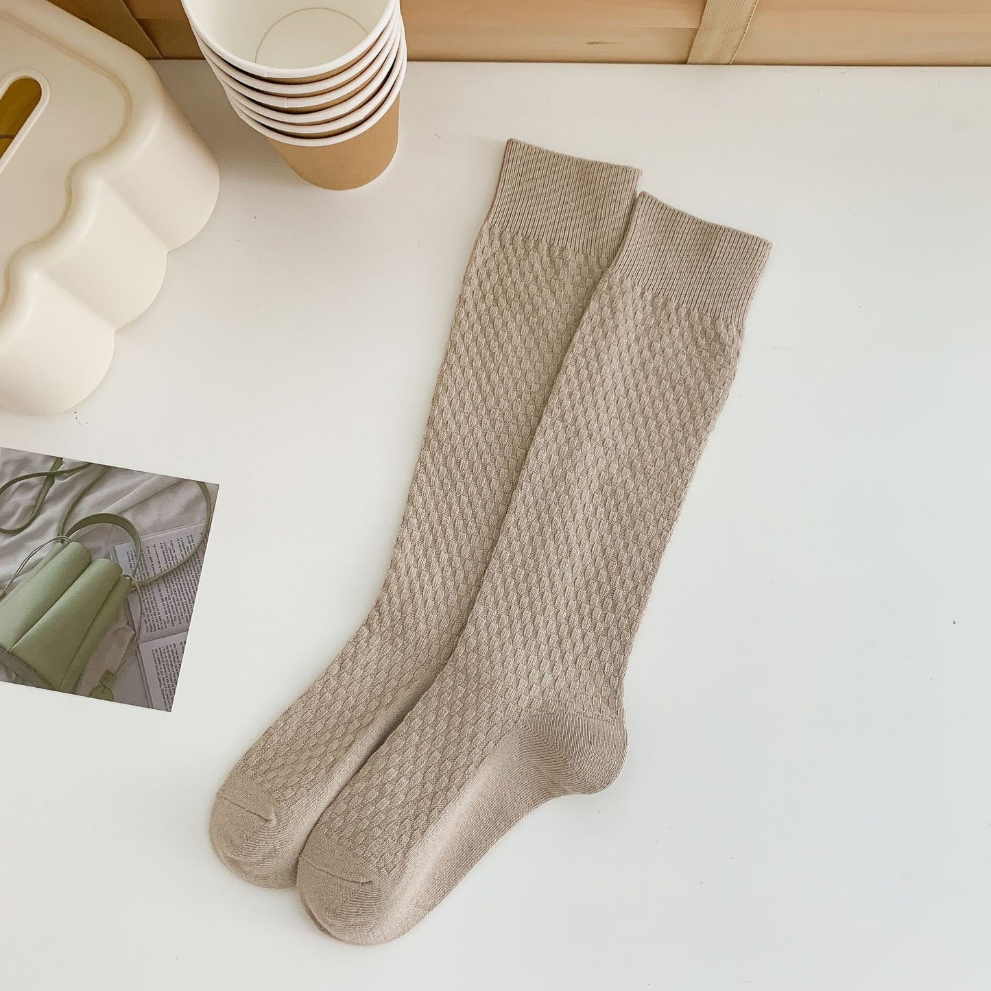Solid Cozy Calf Socks for Women | Warm Knee High Winter Socks