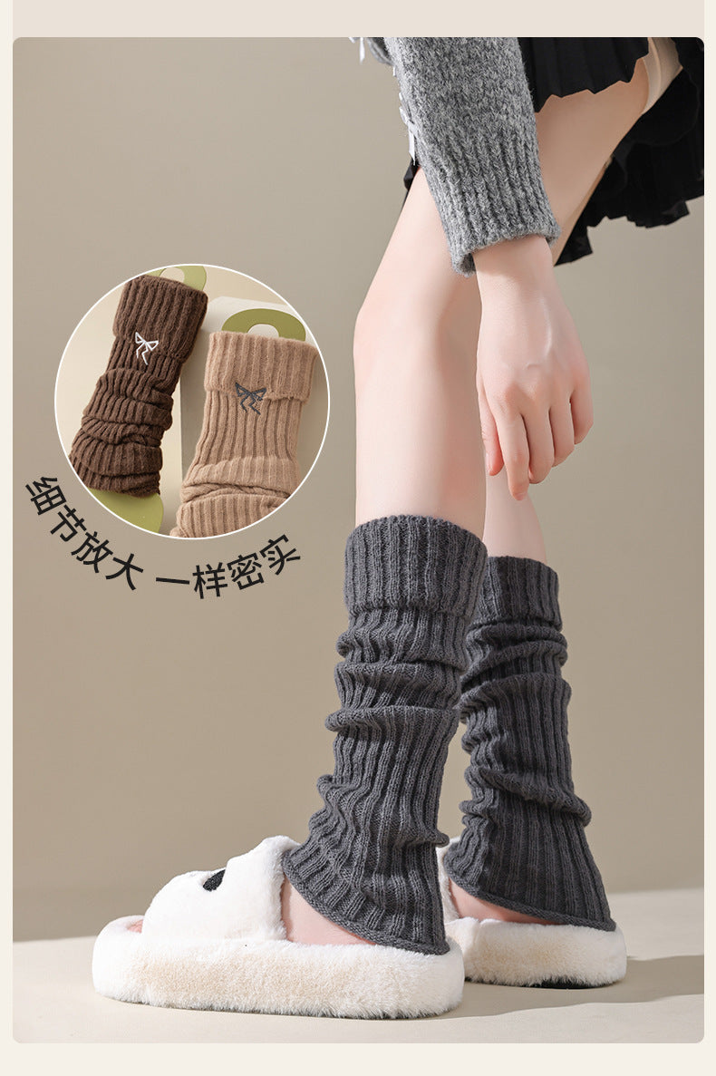 Cozy Bow Slouch Calf Socks | Warm Winter Leg Warmers for Women