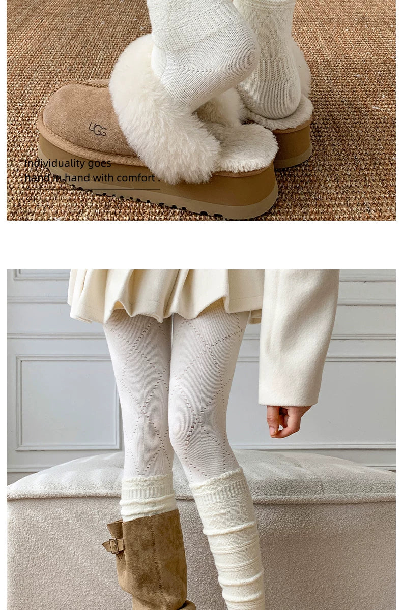Cozy Cotton Calf Socks for Women | Warm Winter Knit Socks