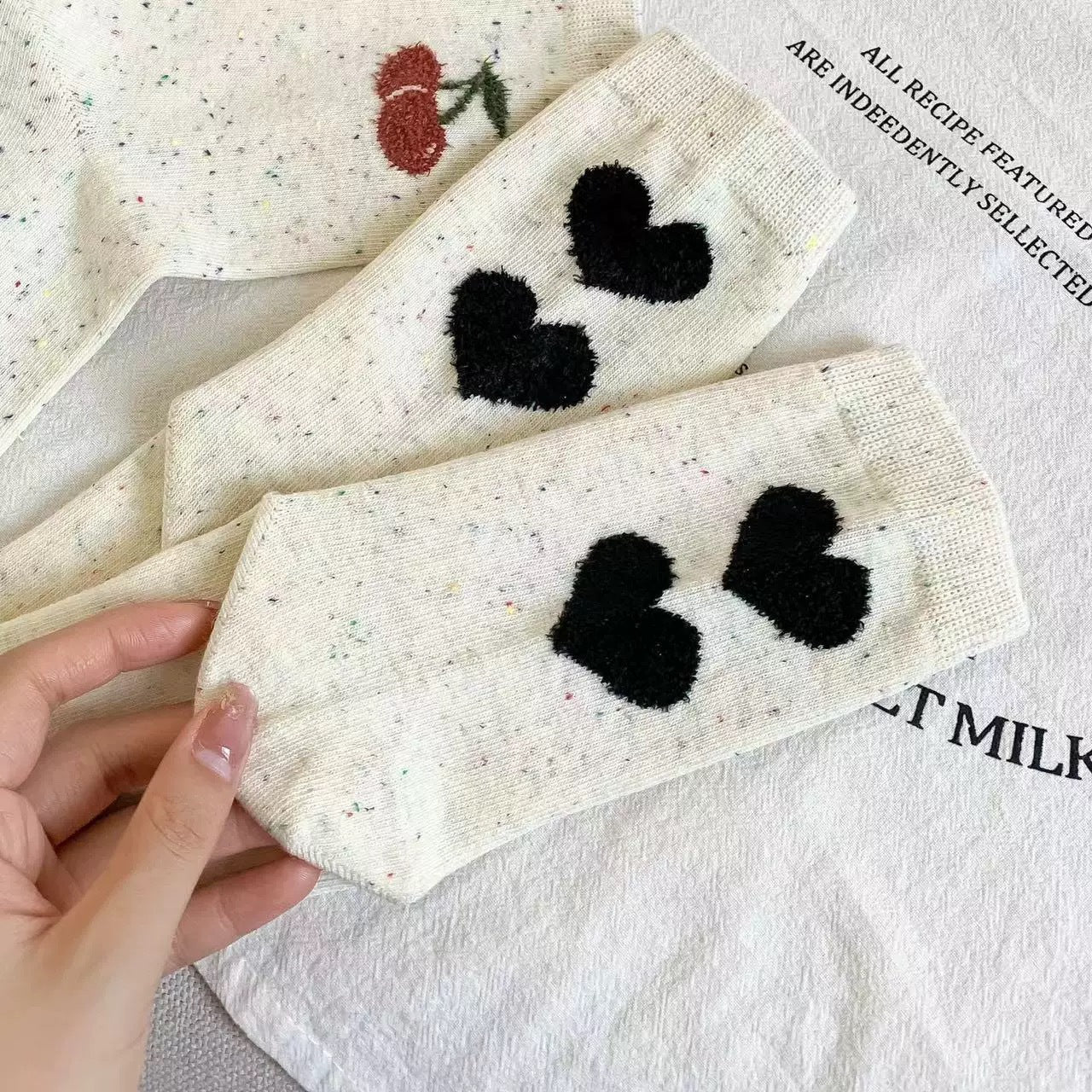 Cute Novelty Cotton Crew Socks for Women | Trendy Patterned Socks