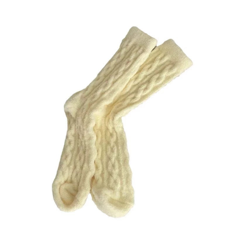 Cozy Fuzzy Crew Socks for Women | Warm Thick Winter Lounge