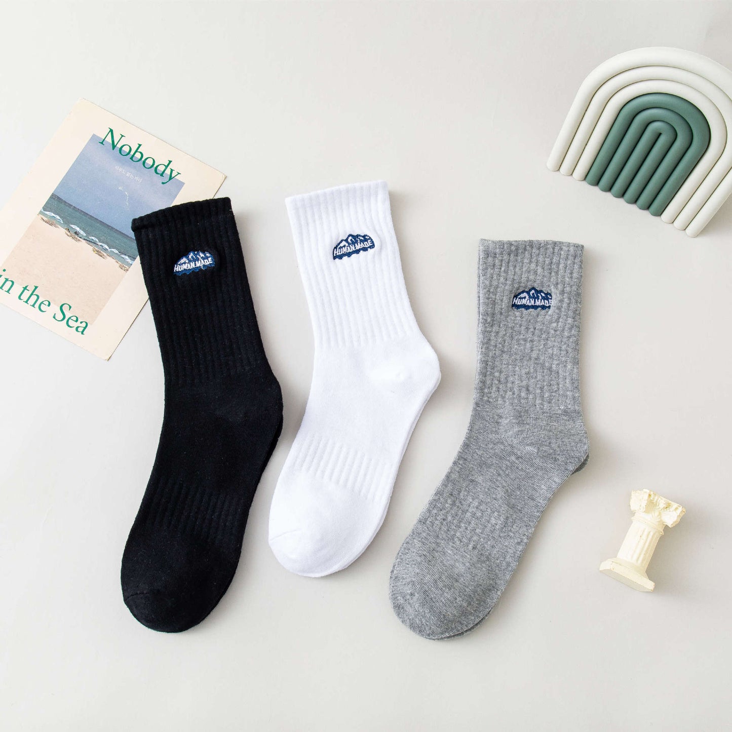 Unisex Cotton Crew Athletic Socks | Breathable Everyday Sports Socks