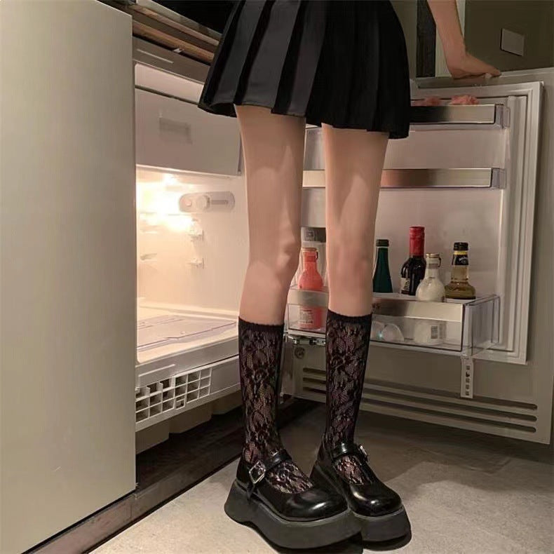 Lace Knee High Socks for Women | Sheer Breathable Summer Socks