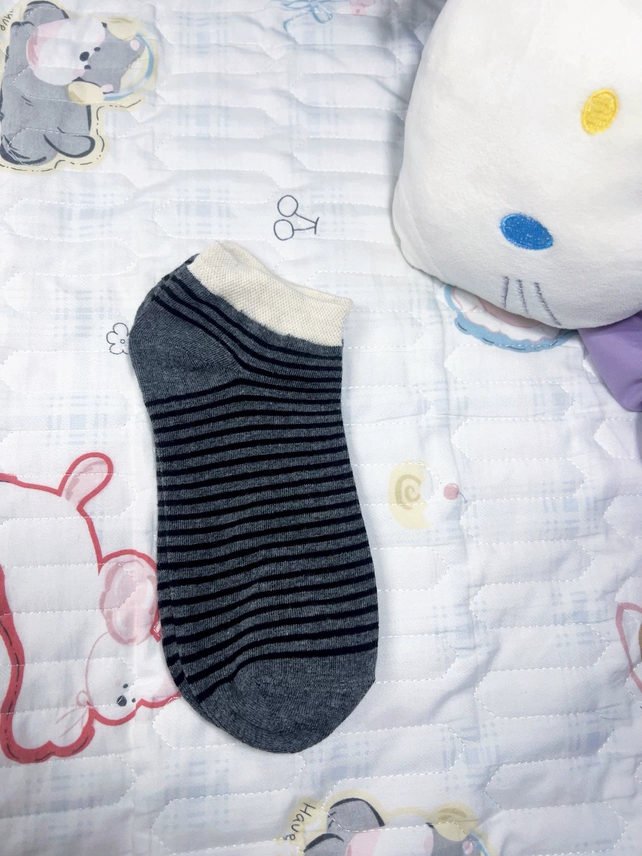 Striped Ankle Socks for Women | Color Block Cotton Casual Socks