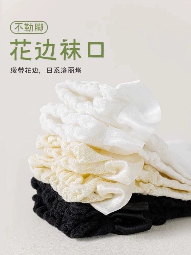 Ruffled Lace Crew Socks for Women | Sweet Lolita JK Fashion Socks