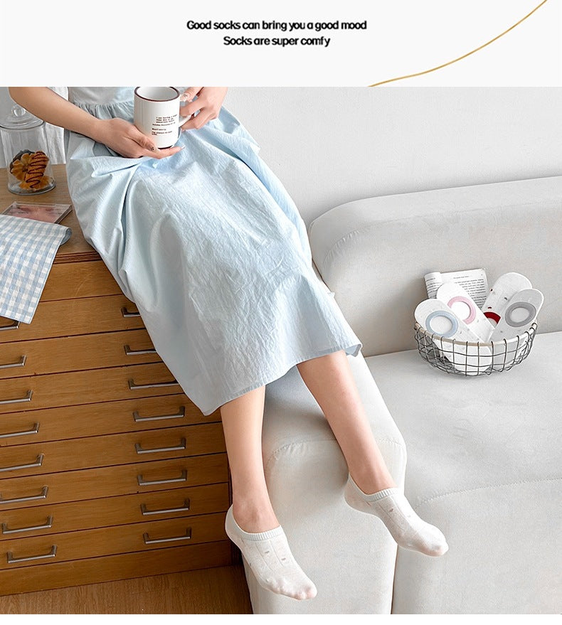 No Show Socks for Women | Cotton Non Slip Invisible Socks