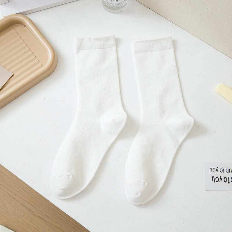 Soft Cotton Women's Crew Socks | Mid-Calf Casual Everyday Socks