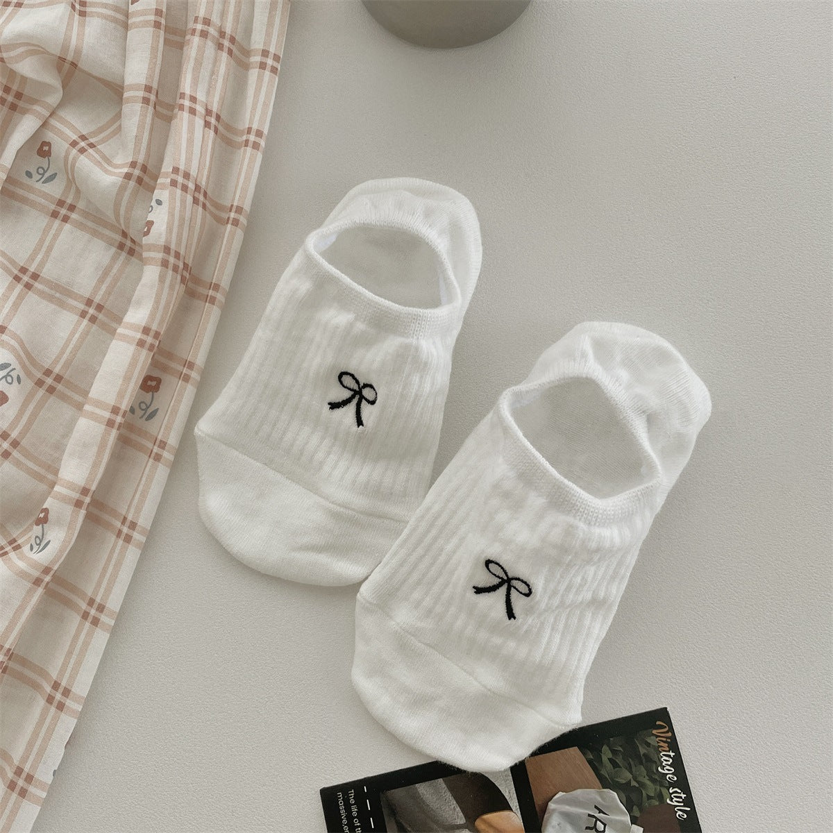 Non-Slip Cotton No-Show Socks for Women | Invisible Low Cut