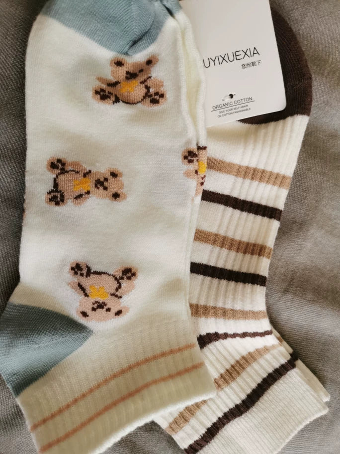 Cute Floral Ankle Socks for Women | Breathable Spring Summer Socks
