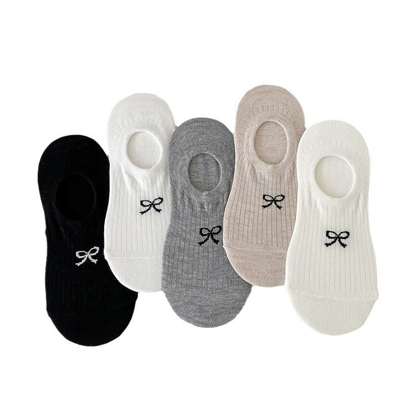 Non-Slip Cotton No-Show Socks for Women | Invisible Low Cut