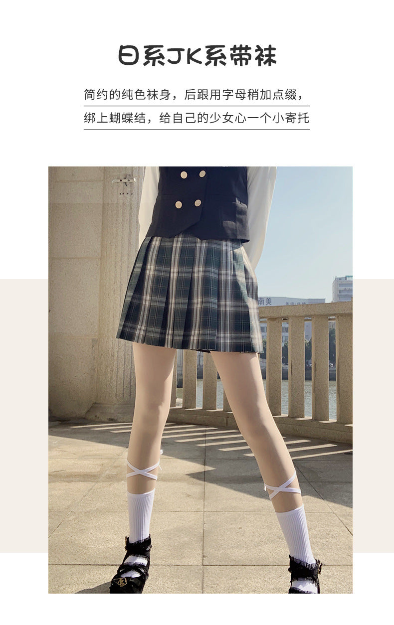 Crisscross Strappy Crew Socks | Trendy Cotton Socks for Women