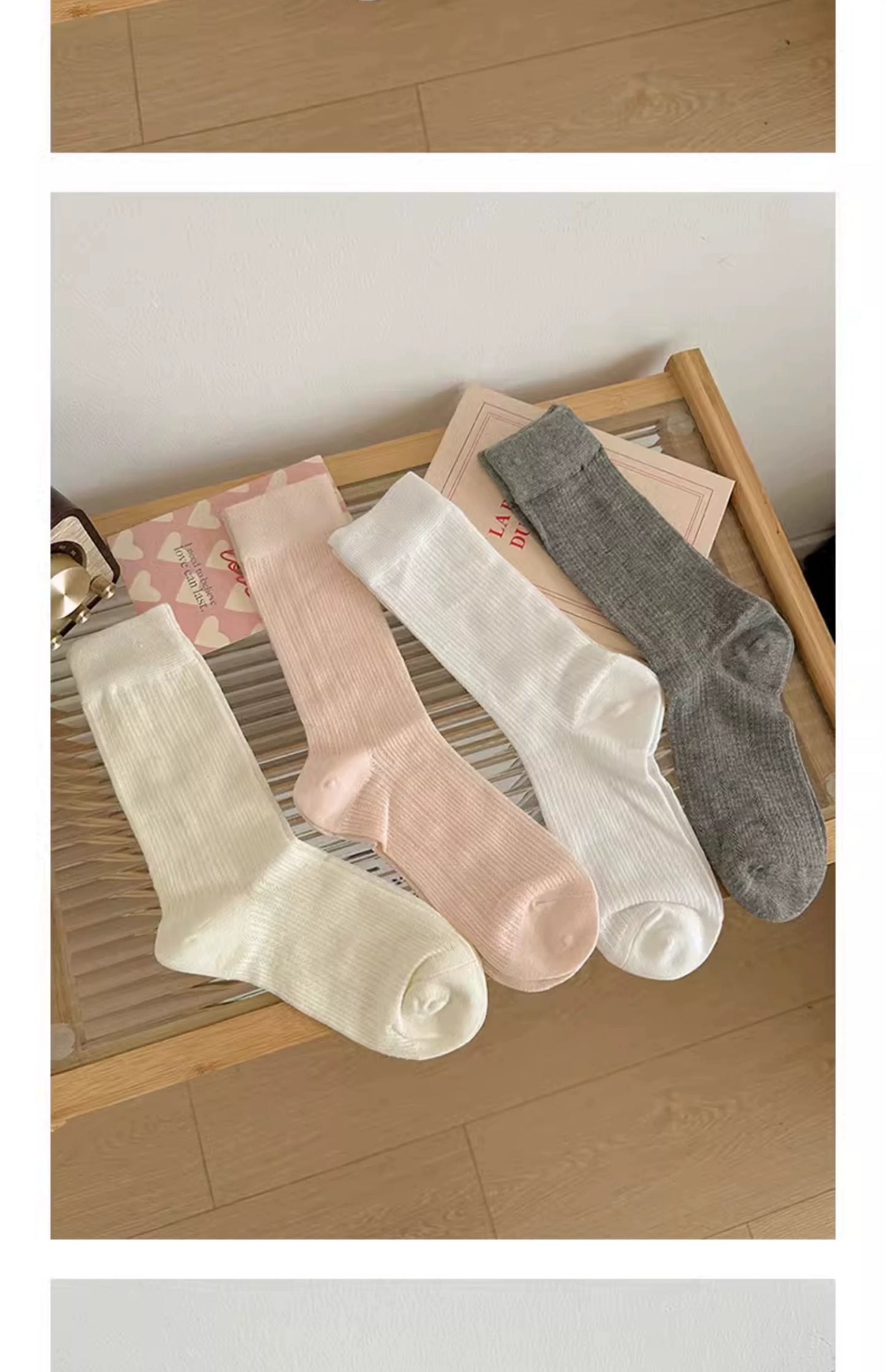 Breathable Balletcore Crew Socks | Slouch Mesh Summer Socks for Women