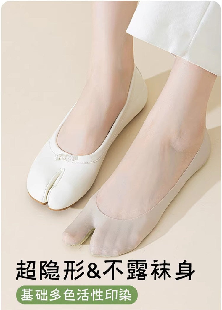 Women's Split Toe No Show Socks | Non Slip Invisible Summer Socks