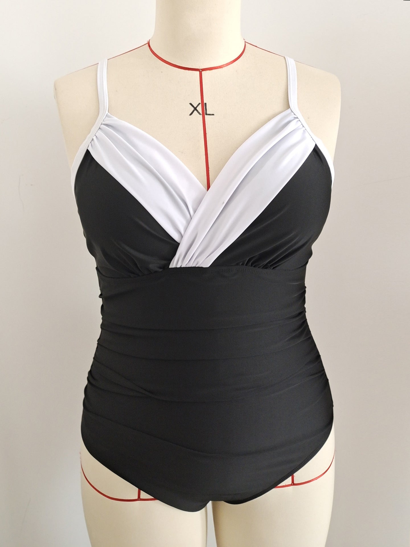 Colorblock Tummy Control One-Piece | Plus Size Swimwear