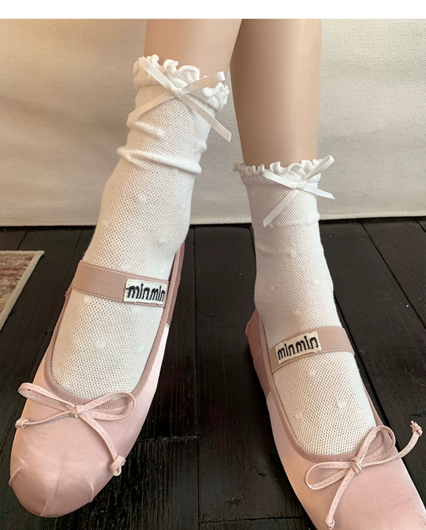 Ruffled Balletcore Crew Socks for Women | Breathable Summer Socks