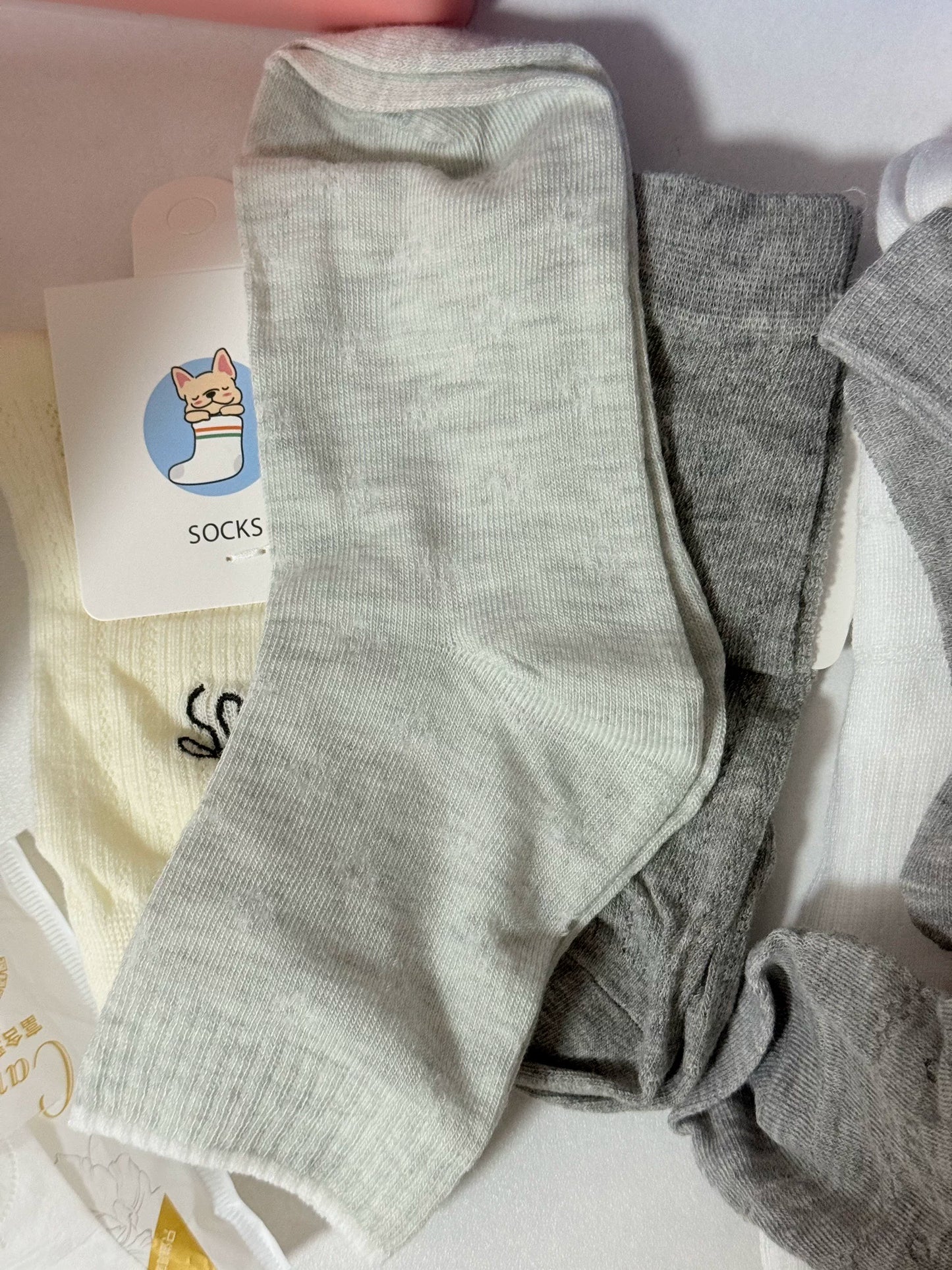Clover Pattern Crew Socks for Women | Breathable Thin Summer Socks