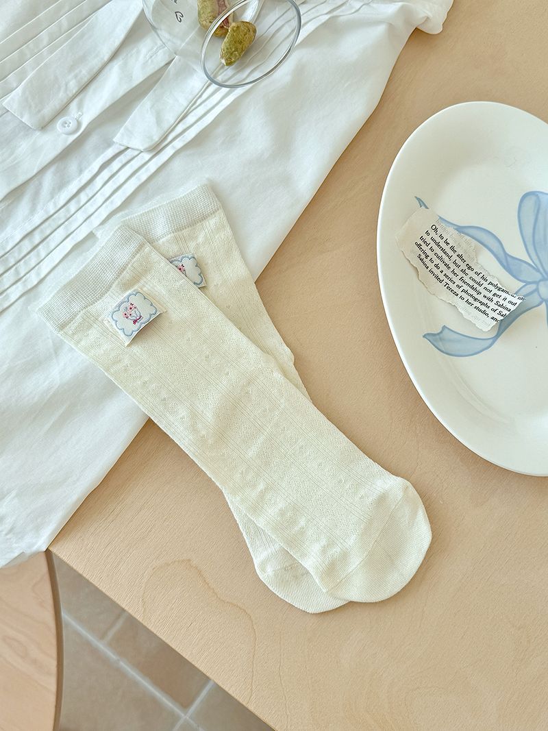 Seamless Cotton Crew Socks for Women | Fresh Pastel Slouch Socks