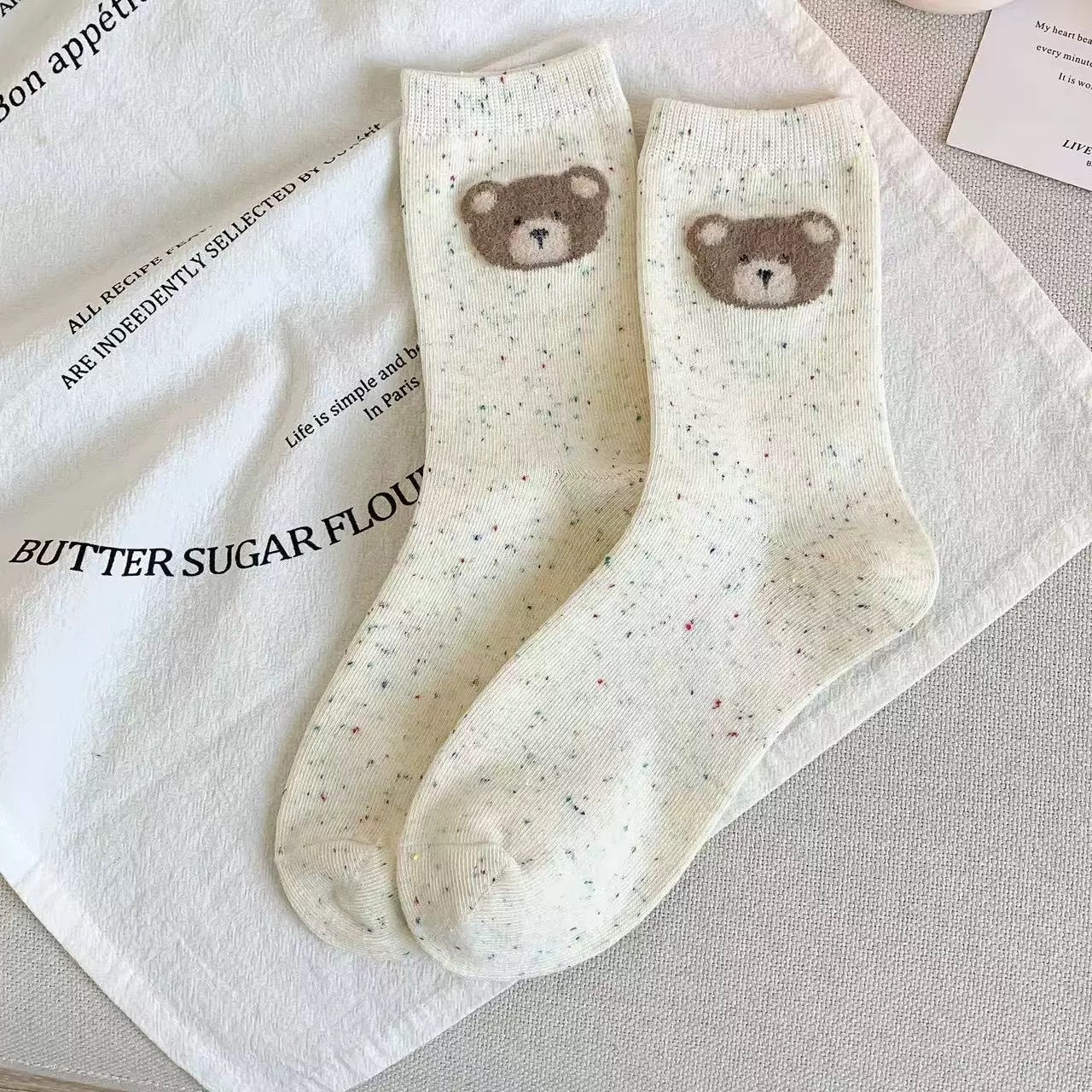 Cute Novelty Cotton Crew Socks for Women | Trendy Patterned Socks