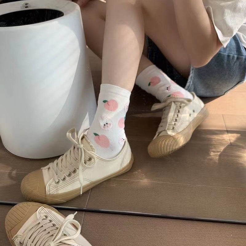 Cute Cartoon Cotton Crew Socks | Soft Novelty Socks for Women