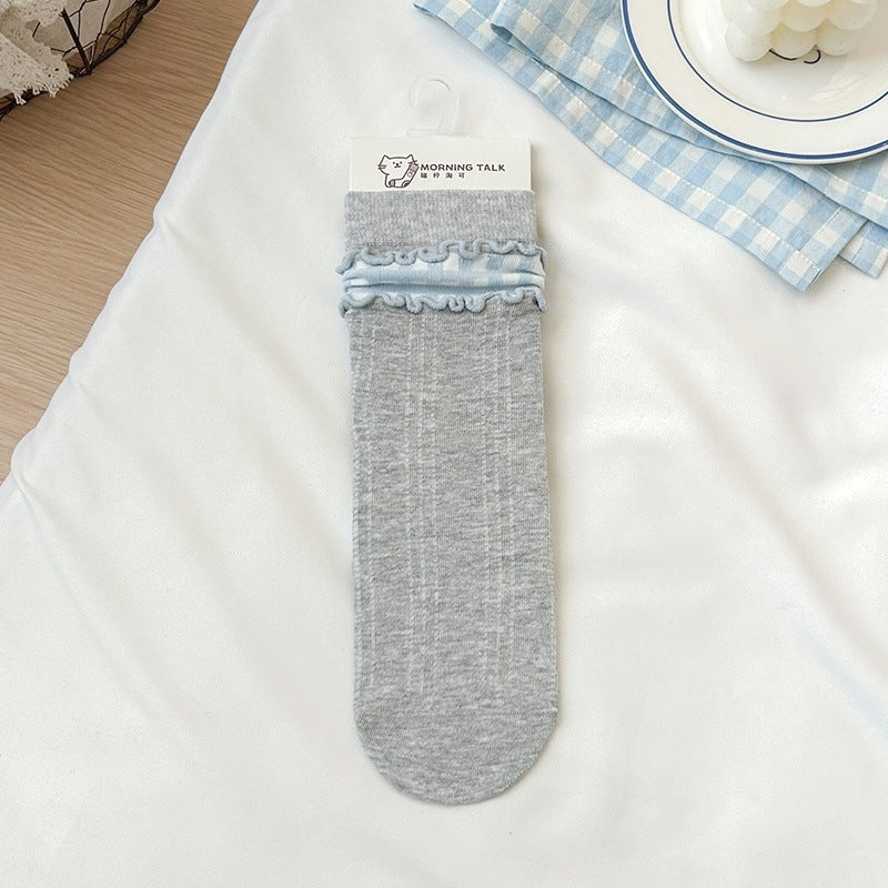 Cotton Crew Socks for Women | Seamless Breathable Fashion Socks