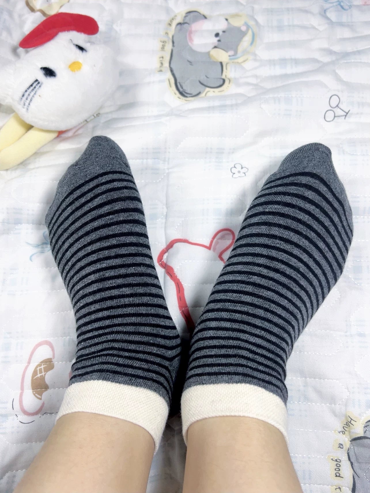 Striped Ankle Socks for Women | Color Block Cotton Casual Socks