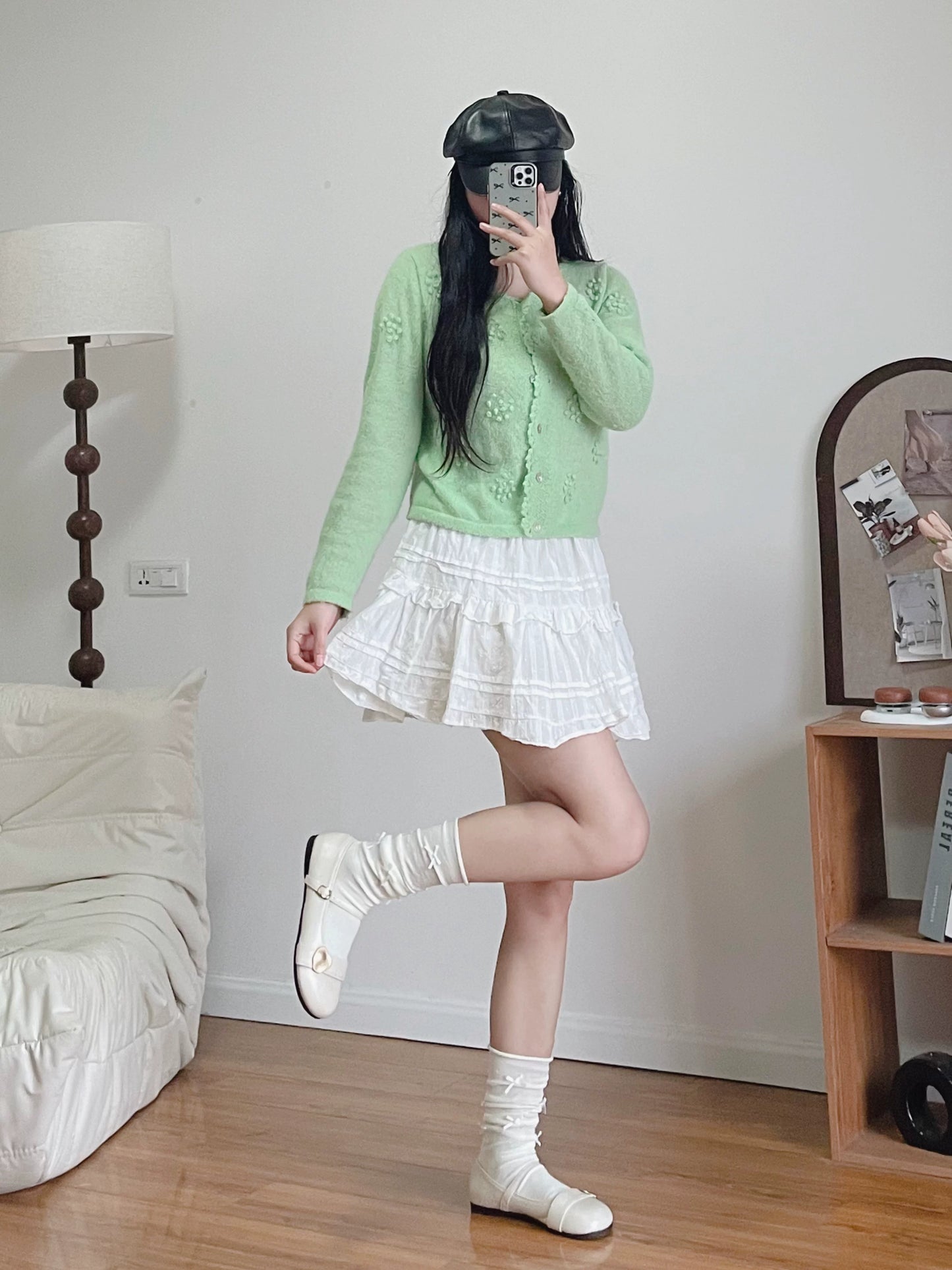 Bow Accent Slouch Socks | Thin Summer Calf Socks for Women