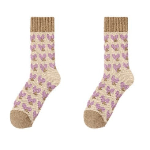 Women's Cozy Thick Winter Crew Socks | Warm Insulated Terry Socks